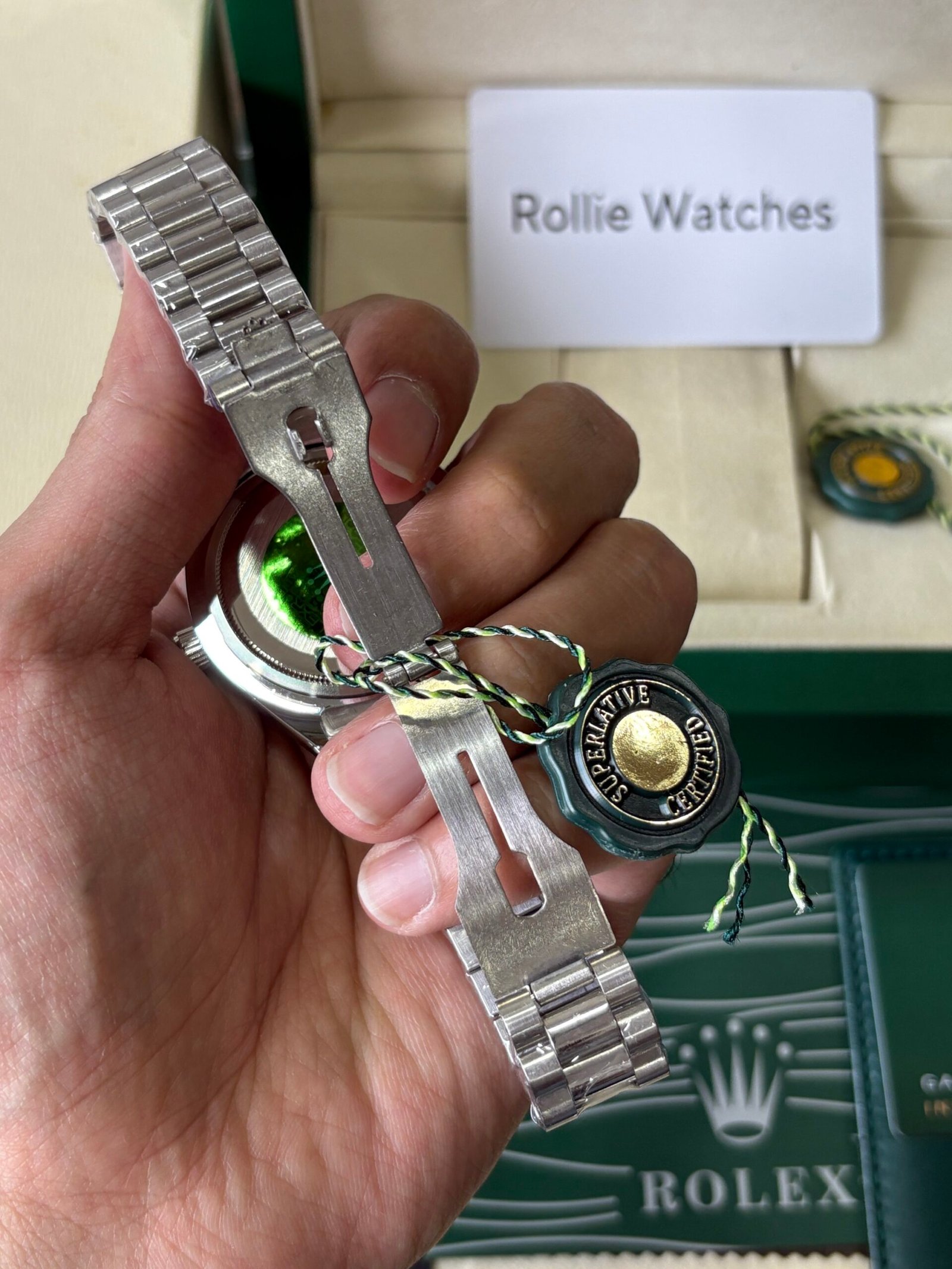 Rolex Oyster Perpectual Day Date Silver Black Quartz - Image 5