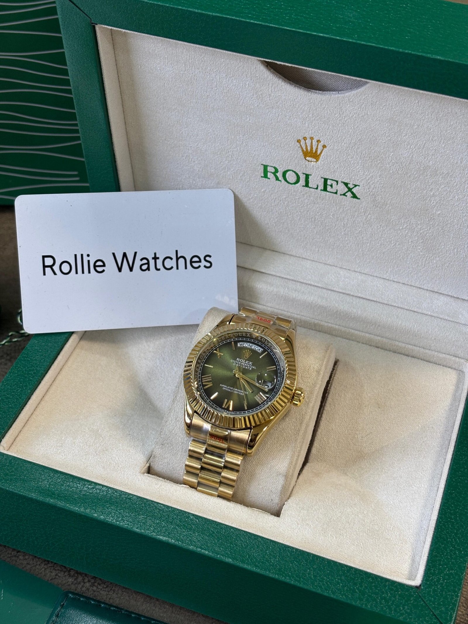 Rolex Oyster perpetual Day Date Automatic Gold Green